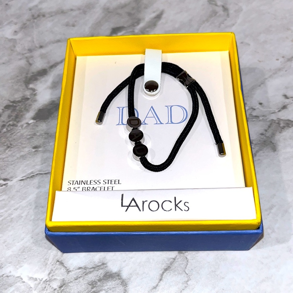 NEW LA rocks stainless steel dad bracelet